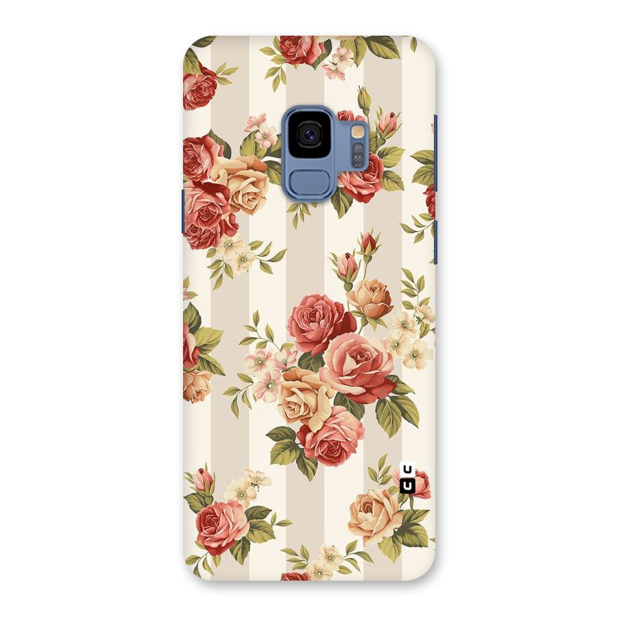 Vintage Color Flowers Back Case for Galaxy S9