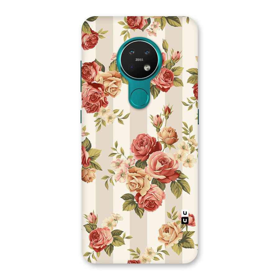 Vintage Color Flowers Back Case for Nokia 7.2