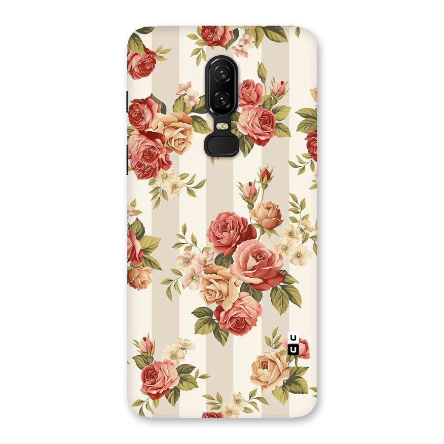 Vintage Color Flowers Back Case for OnePlus 6