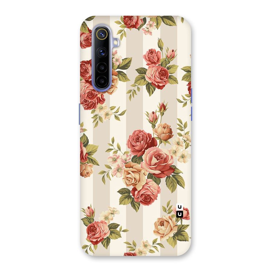 Vintage Color Flowers Back Case for Realme 6