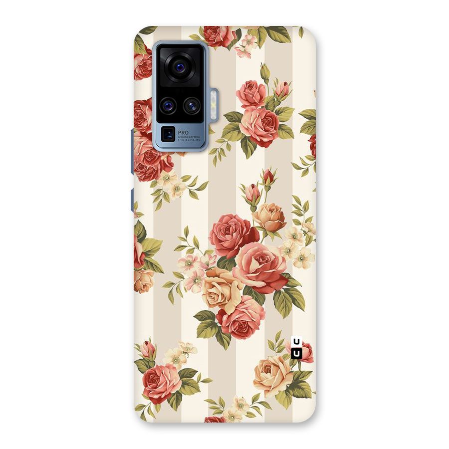 Vintage Color Flowers Back Case for Vivo X50 Pro