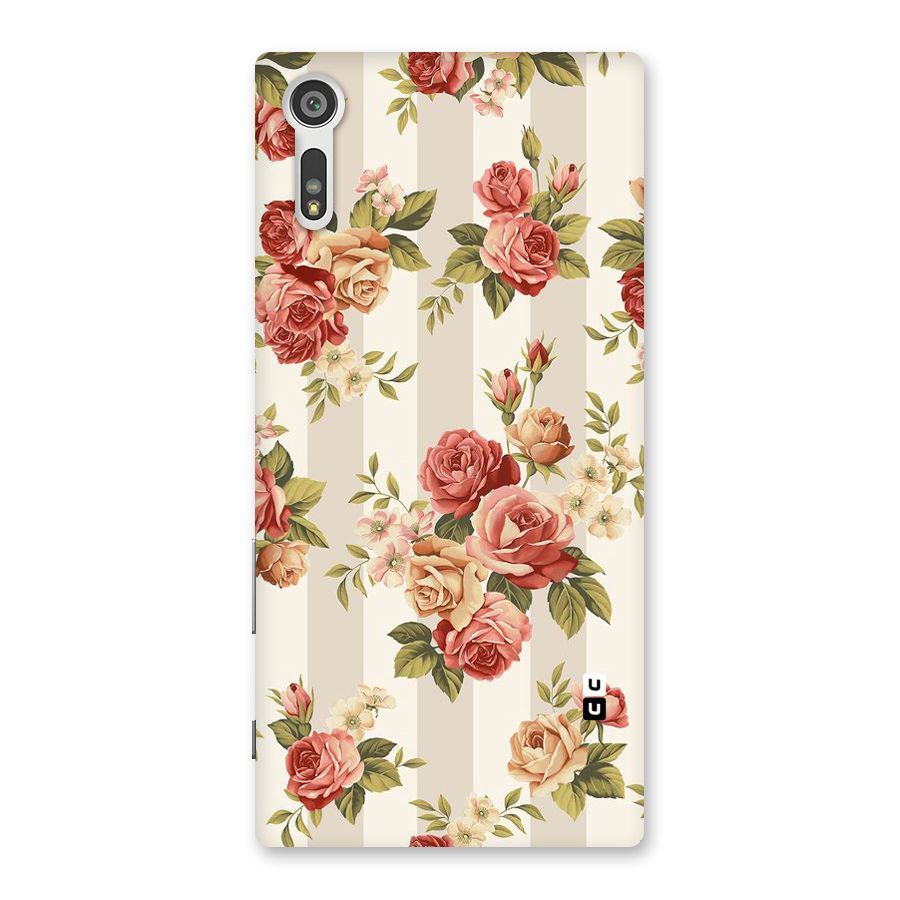 Vintage Color Flowers Back Case for Xperia XZ