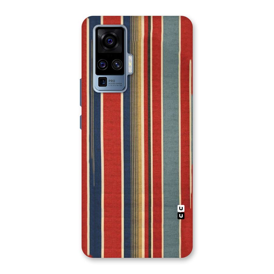 Vintage Disort Stripes Back Case for Vivo X50 Pro