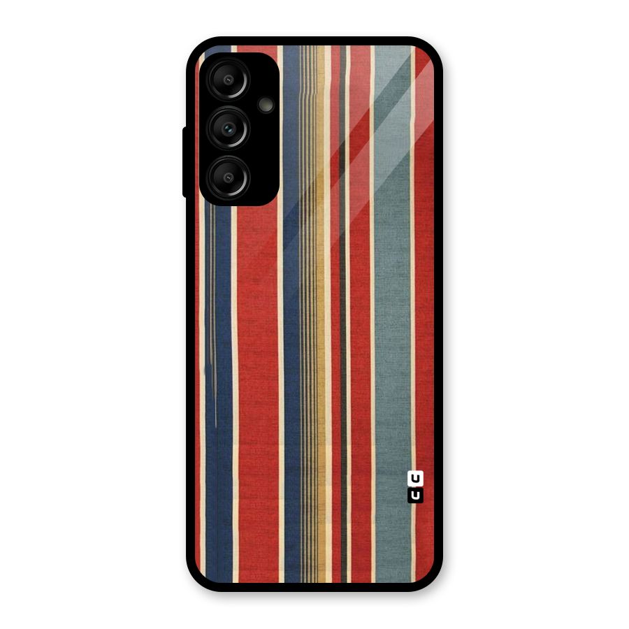 Vintage Disort Stripes Glass Back Case for Galaxy A14 5G