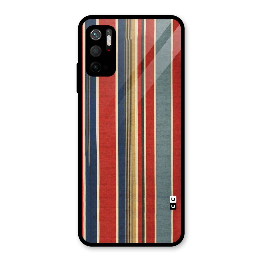 Vintage Disort Stripes Glass Back Case for Poco M3 Pro 5G