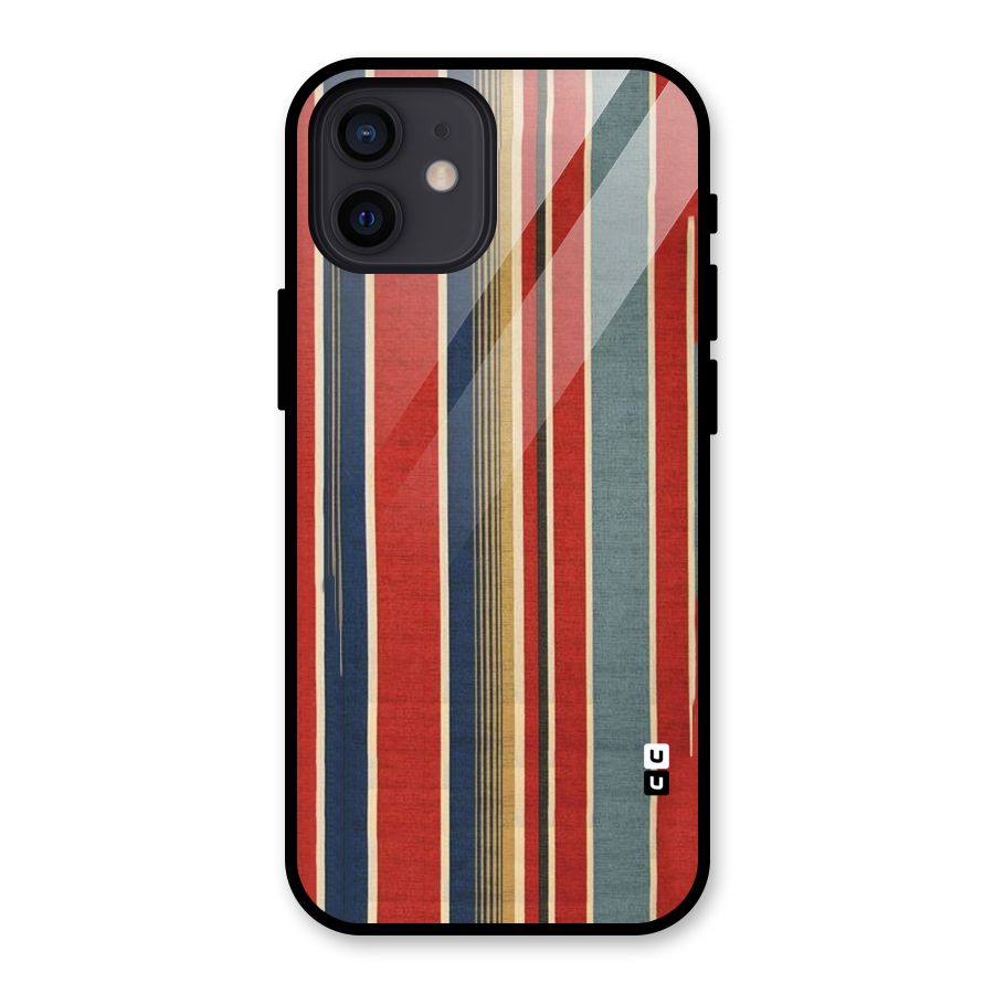 Vintage Disort Stripes Glass Back Case for iPhone 12