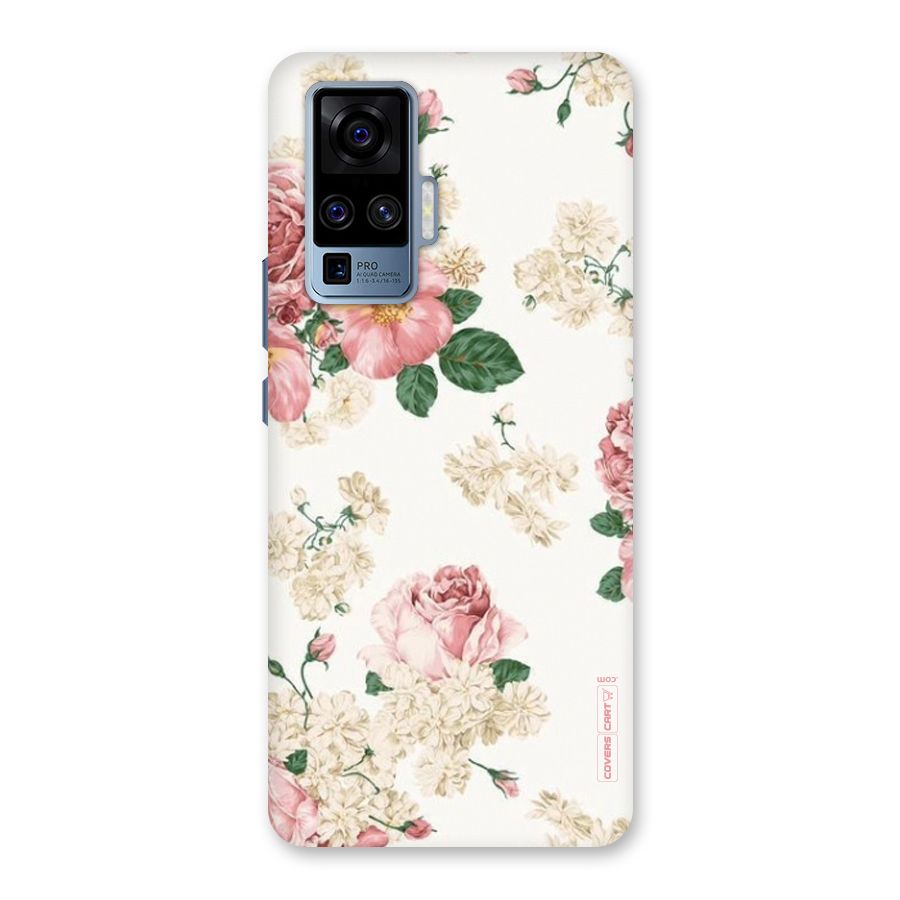 Vintage Floral Pattern Back Case for Vivo X50 Pro