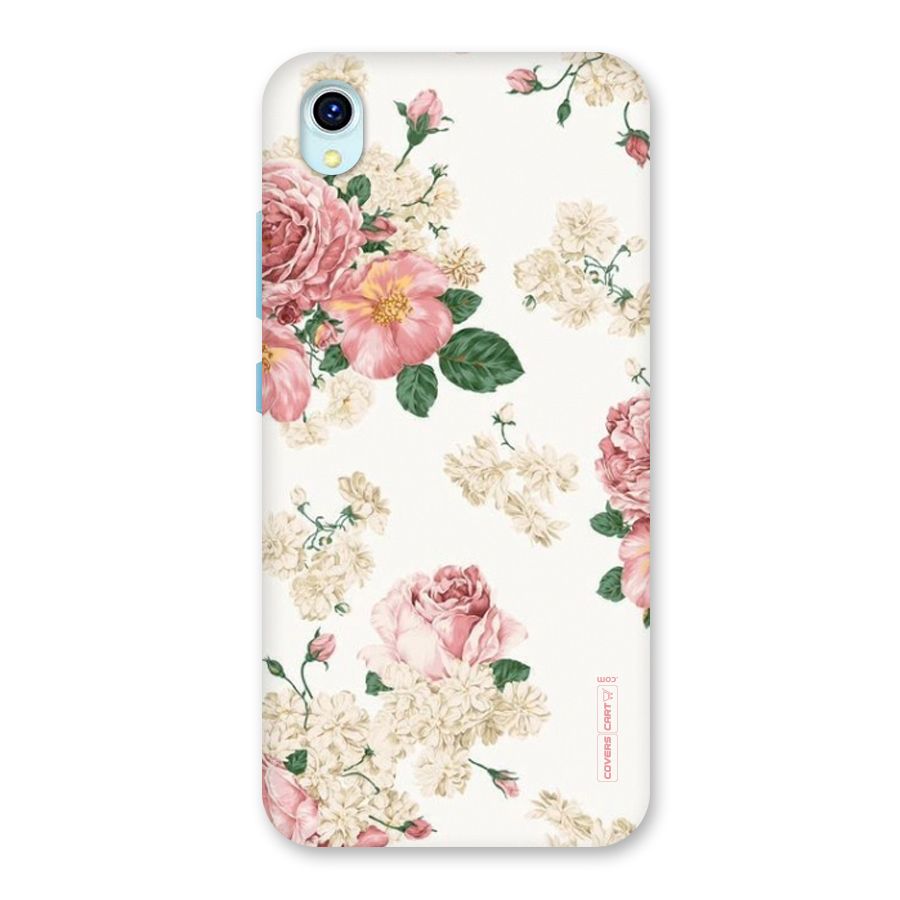 Vintage Floral Pattern Back Case for Vivo Y1s