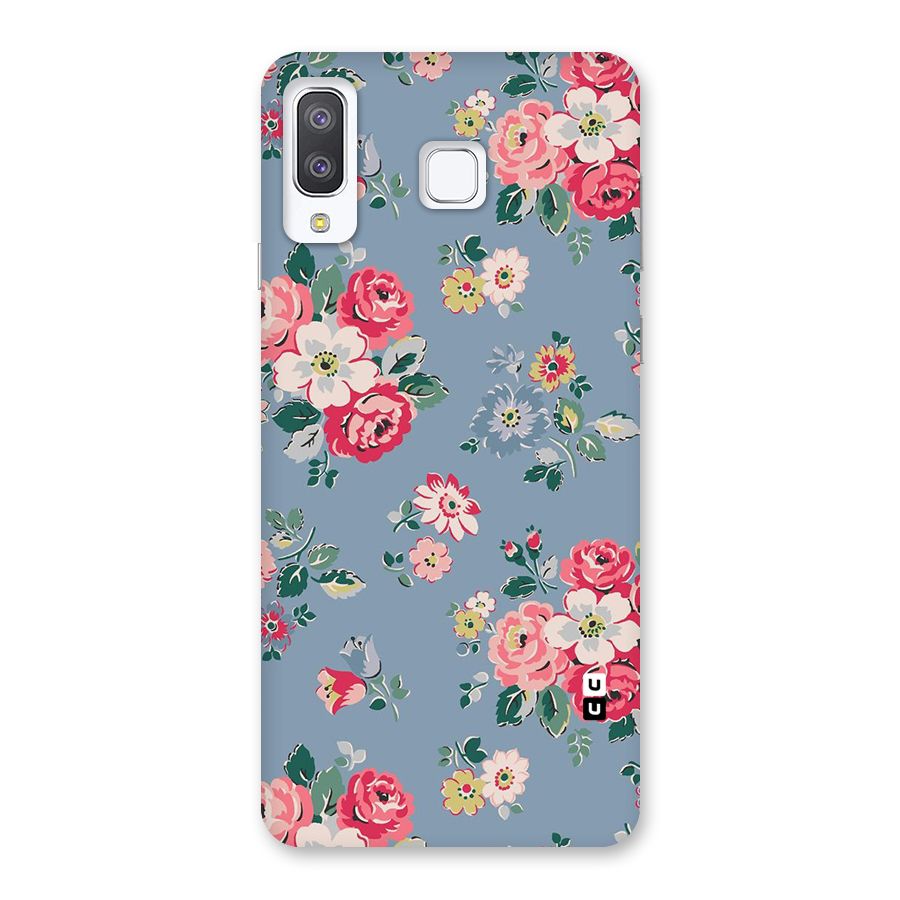 Vintage Flower Pattern Back Case for Galaxy A8 Star