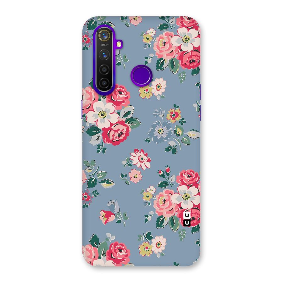 Vintage Flower Pattern Back Case for Realme 5 Pro