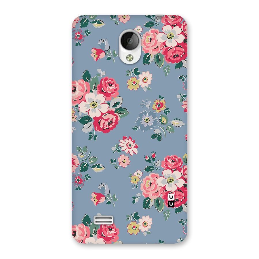 Vintage Flower Pattern Back Case for Vivo Y21