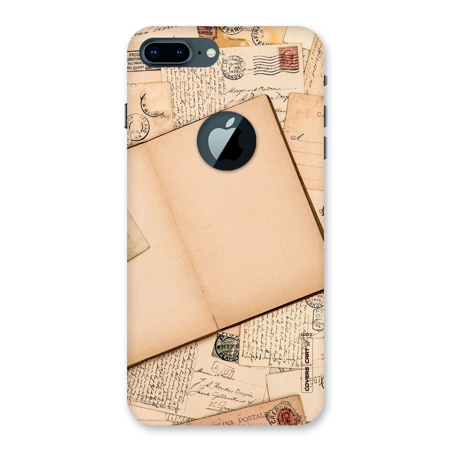 Vintage Journal Back Case for iPhone 7 Plus Logo Cut