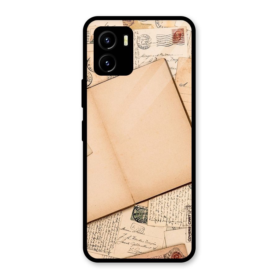 Vintage Journal Glass Back Case for Vivo Y15s