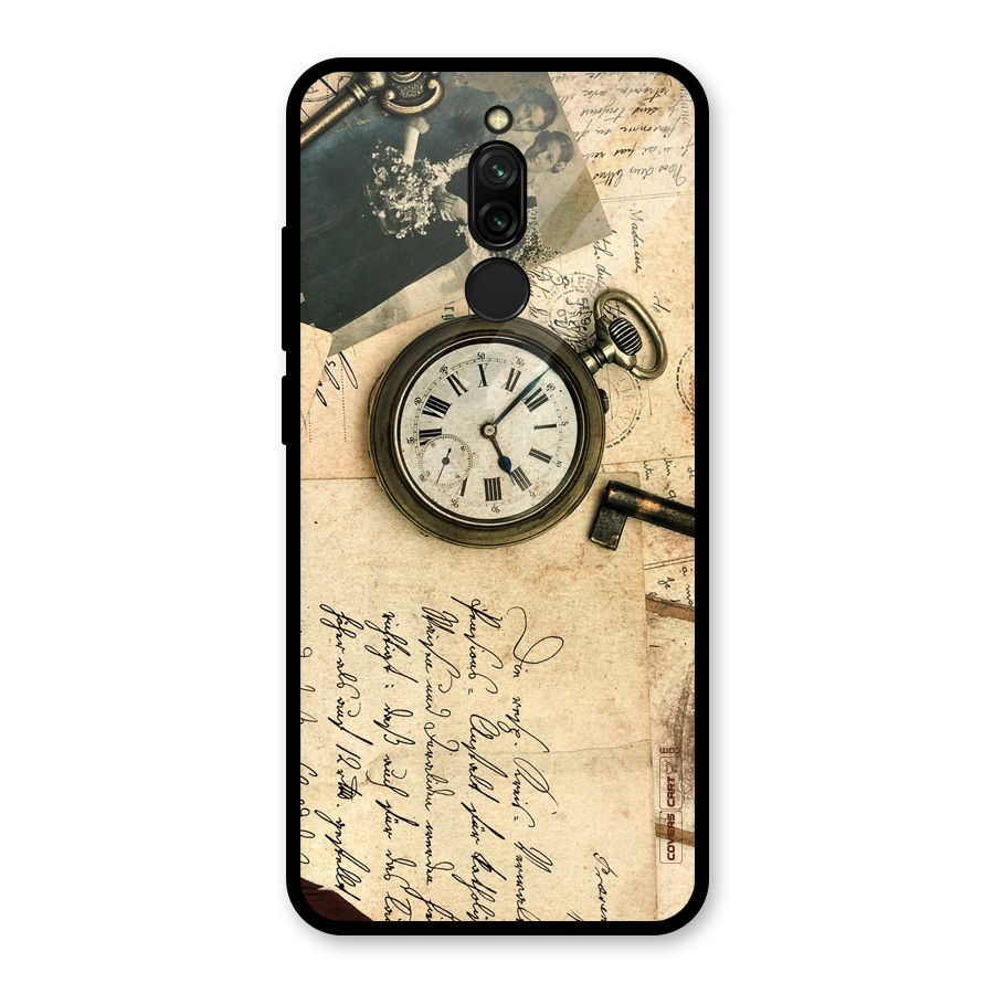 Vintage Key And Compass Glass Back Case for Redmi 8
