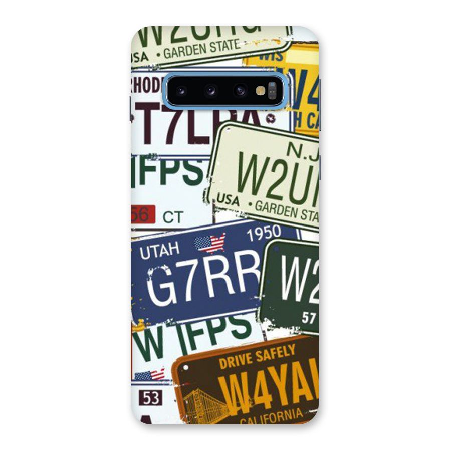 Vintage License Plates Back Case for Galaxy S10