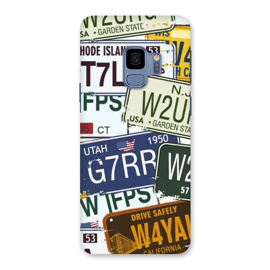 Vintage License Plates Back Case for Galaxy S9