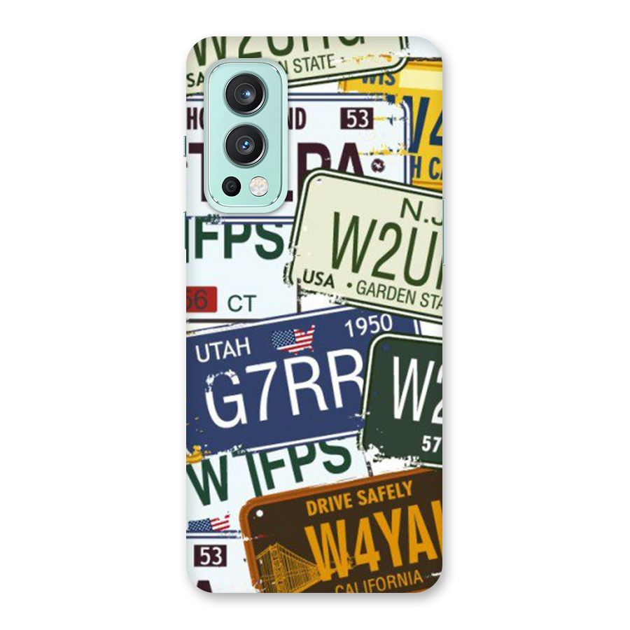 Vintage License Plates Back Case for OnePlus Nord 2 5G