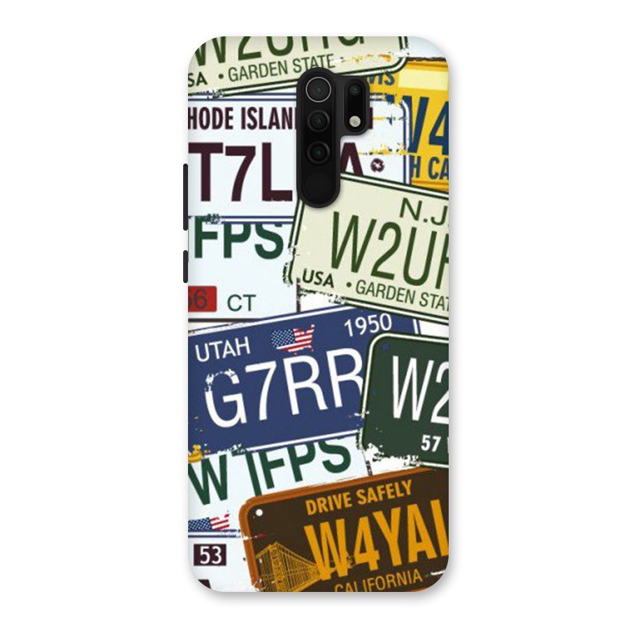 Vintage License Plates Back Case for Redmi 9 Prime