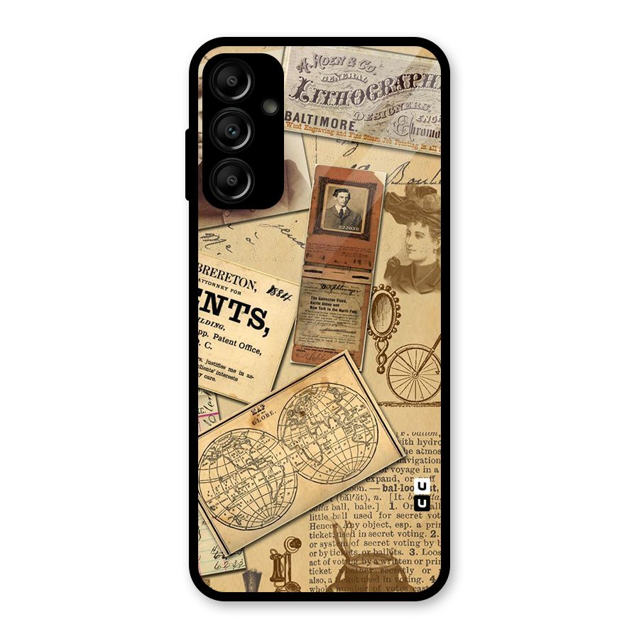 Vintage Memories Glass Back Case for Galaxy A14 5G