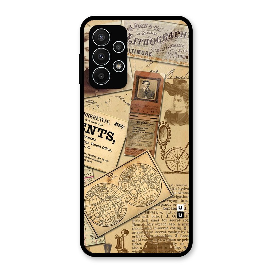 Vintage Memories Glass Back Case for Galaxy A23