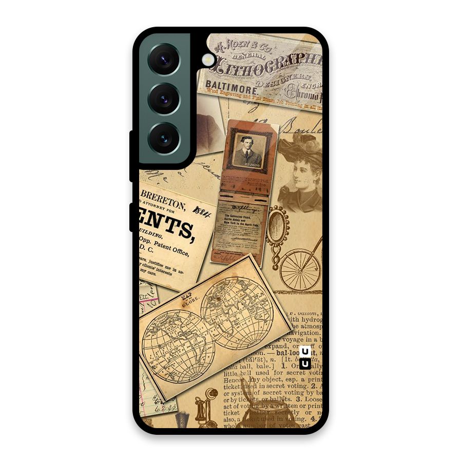Vintage Memories Glass Back Case for Galaxy S22 5G