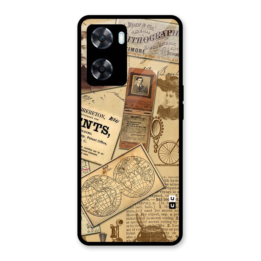 Vintage Memories Glass Back Case for Oppo A77