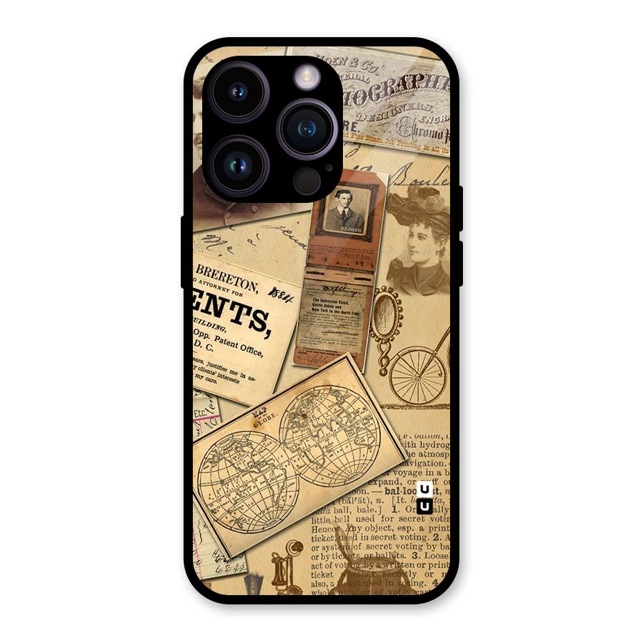 Vintage Memories Glass Back Case for iPhone 14 Pro
