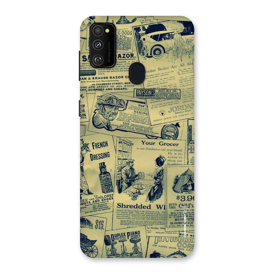 Vintage Newspaper Cutouts Back Case for Galaxy M30s