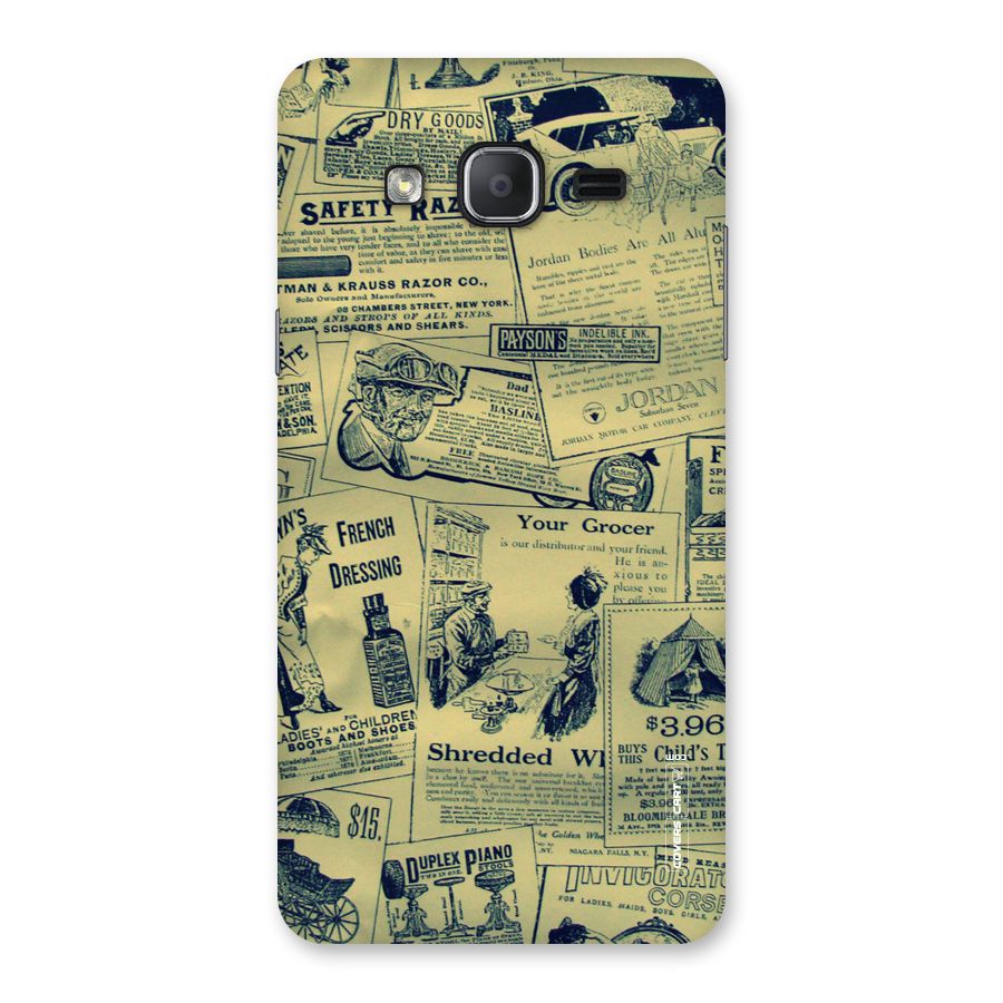 Vintage Newspaper Cutouts Back Case for Galaxy On7 2015