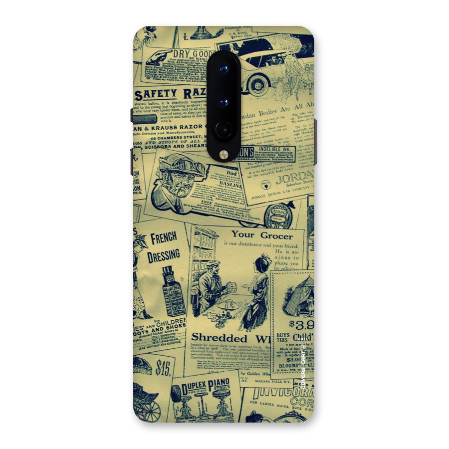 Vintage Newspaper Cutouts Back Case for OnePlus 8