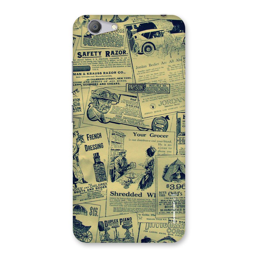 Vintage Newspaper Cutouts Back Case for Vivo Y53