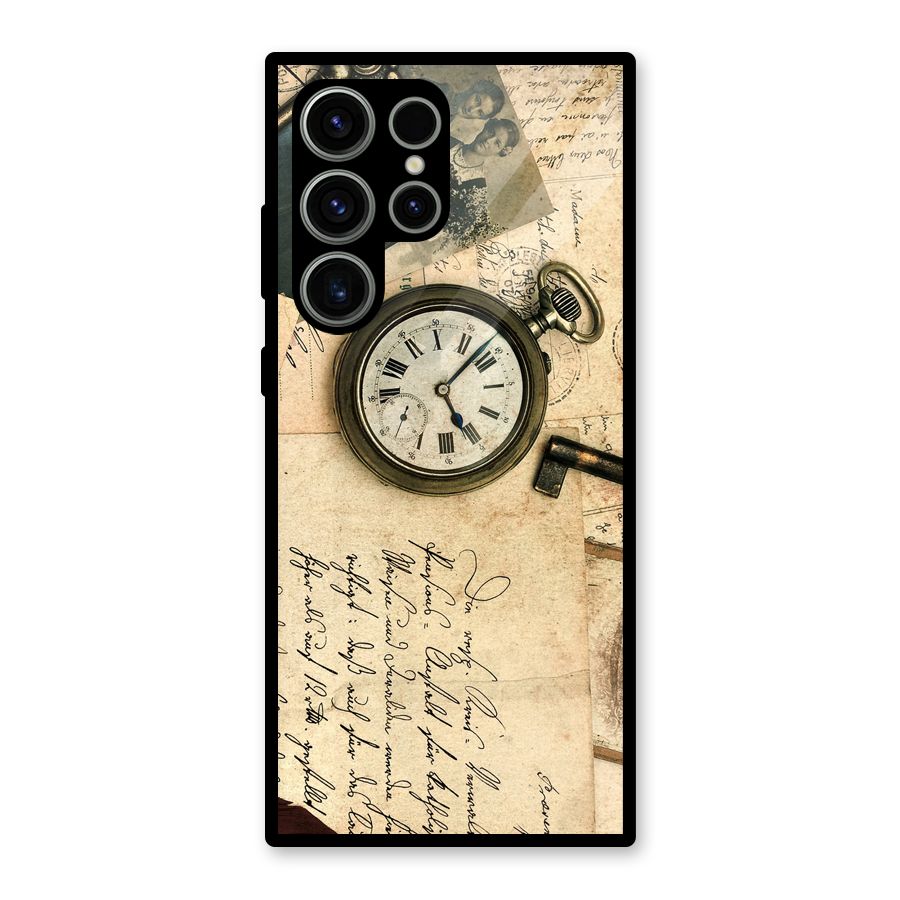 Vintage Post Cards Glass Back Case for Galaxy S23 Ultra