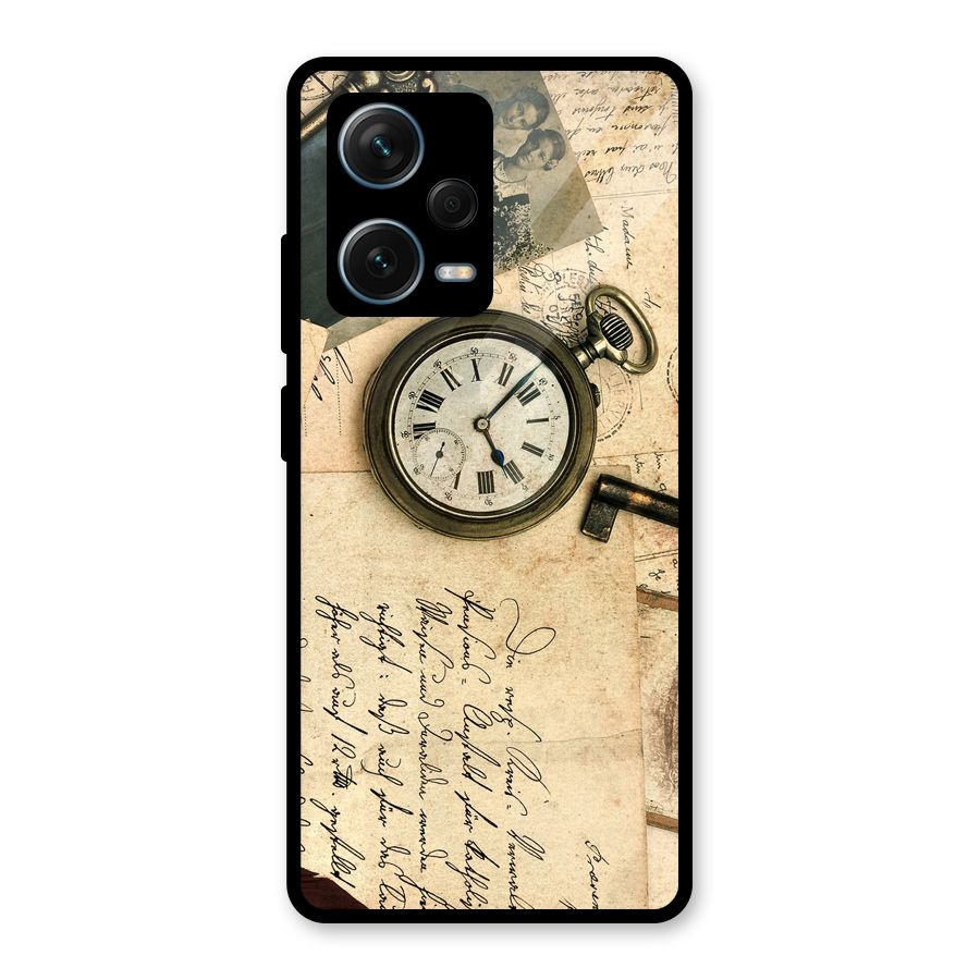 Vintage Post Cards Glass Back Case for Redmi Note 12 Pro Plus 5G