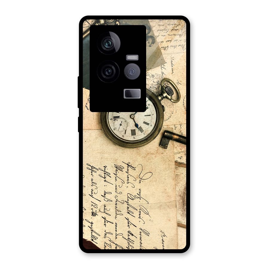 Vintage Post Cards Glass Back Case for Vivo iQOO 11 5G