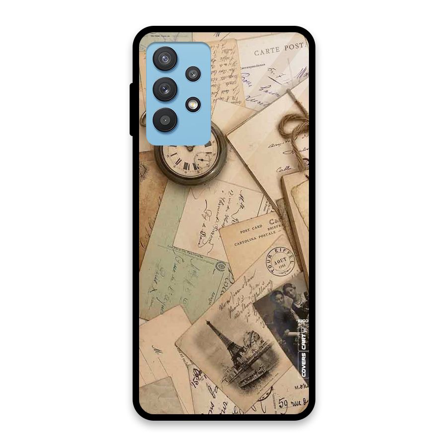 Vintage Postcards Glass Back Case for Galaxy M32 5G