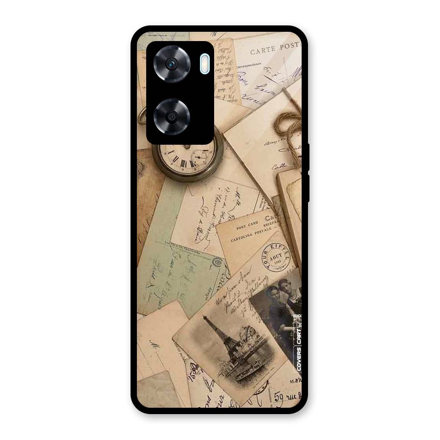 Vintage Postcards Glass Back Case for Oppo A77