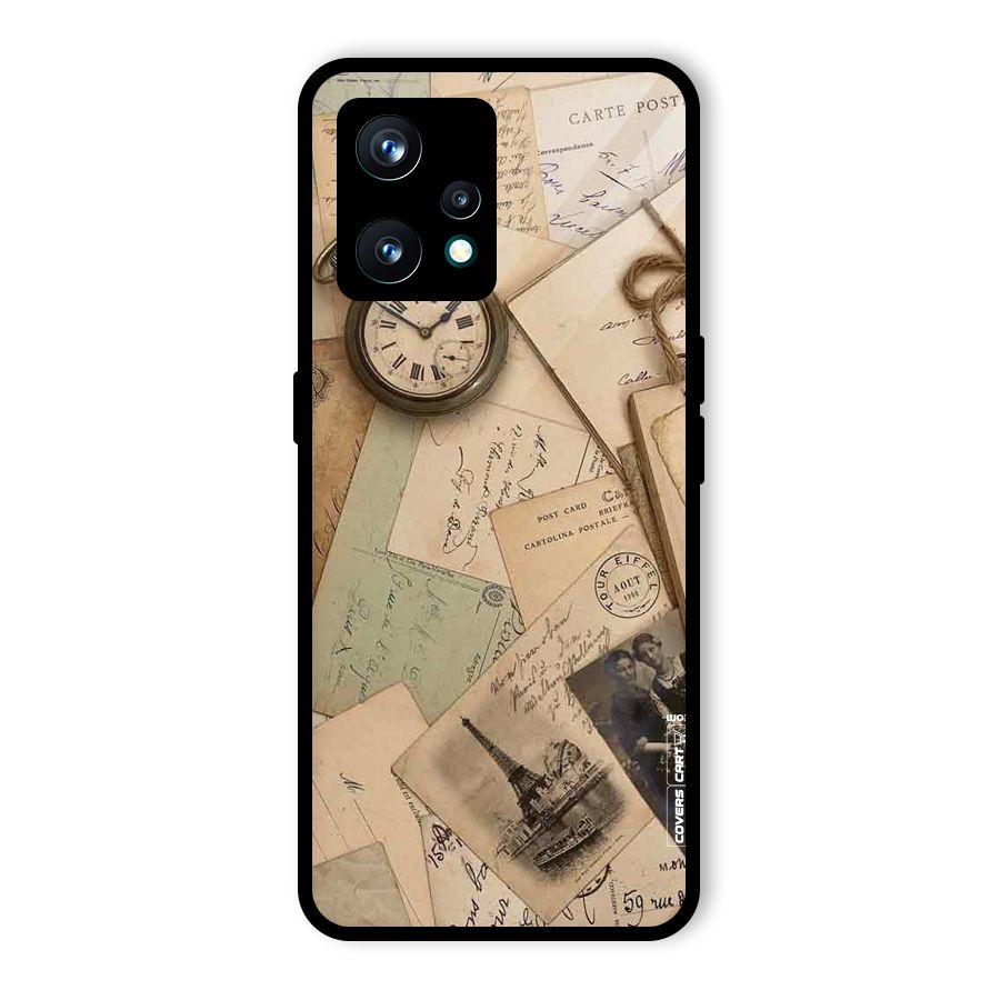 Vintage Postcards Glass Back Case for Realme 9 Pro Plus 5G