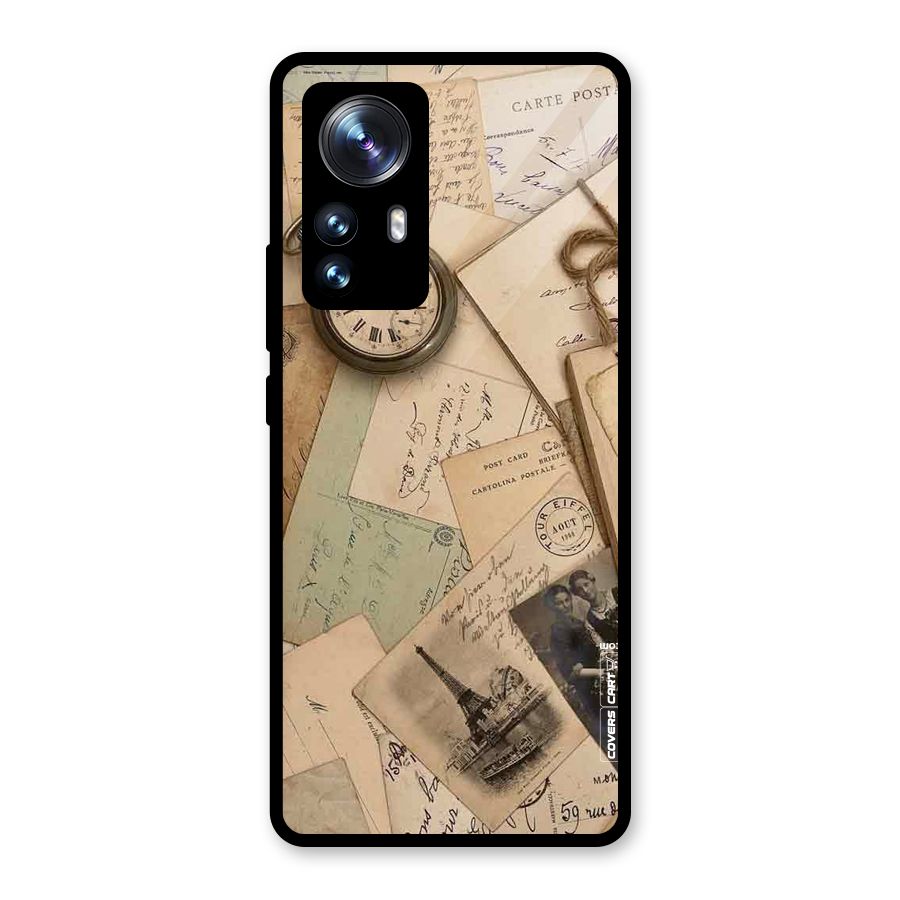Vintage Postcards Glass Back Case for Xiaomi 12 Pro