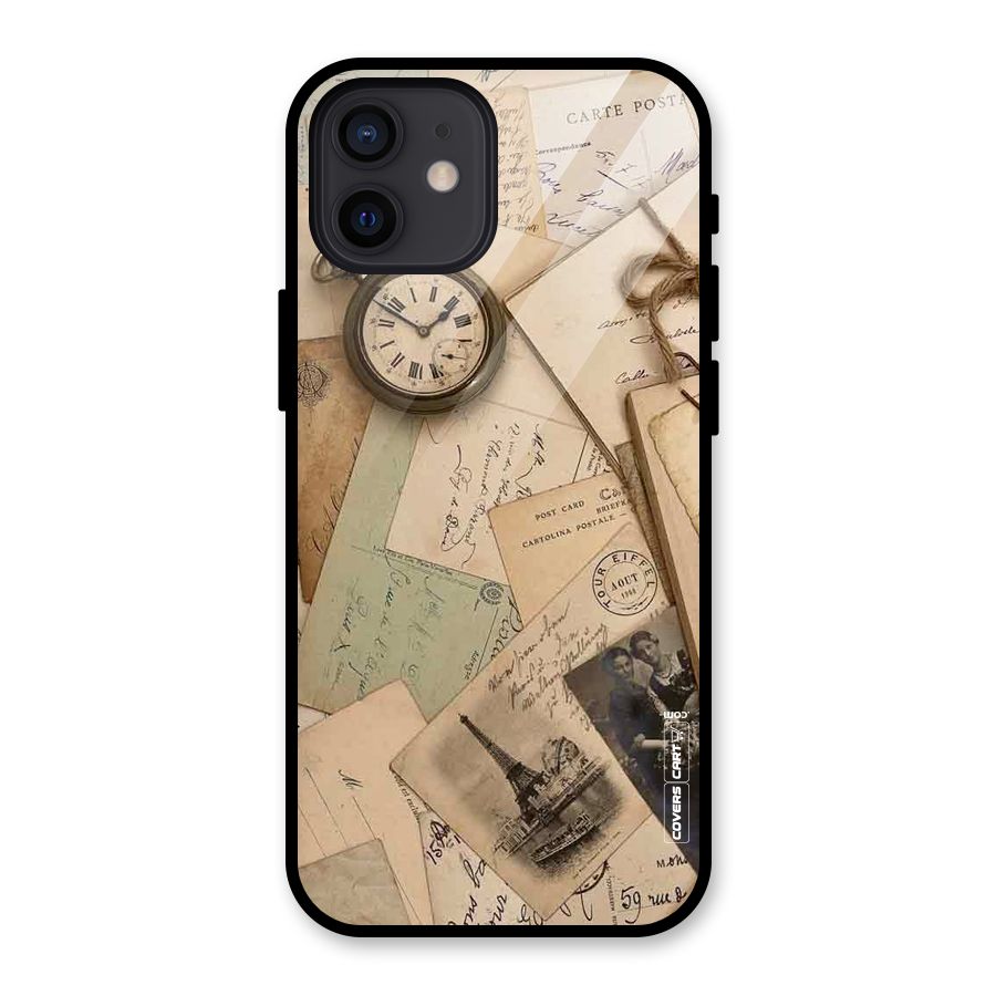 Vintage Postcards Glass Back Case for iPhone 12