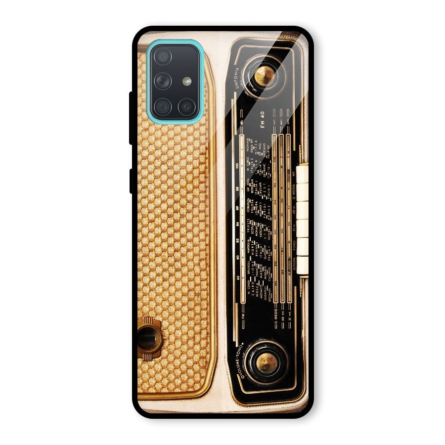 Vintage Radio Glass Back Case for Galaxy A71