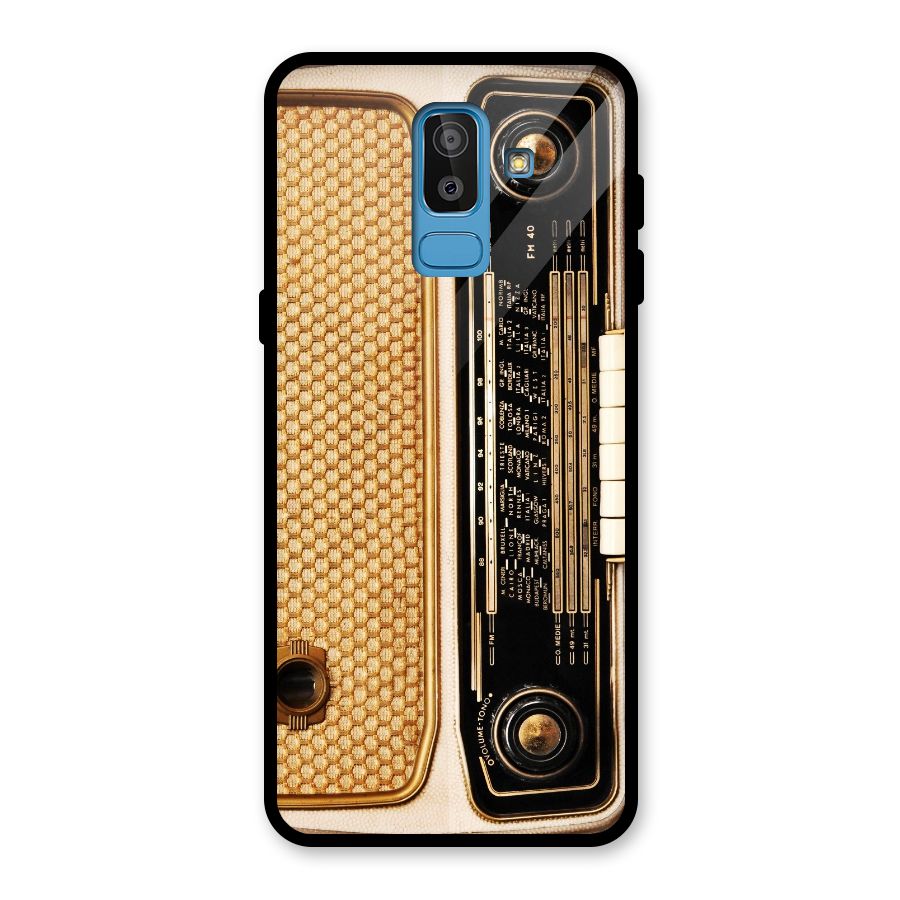 Vintage Radio Glass Back Case for Galaxy J8