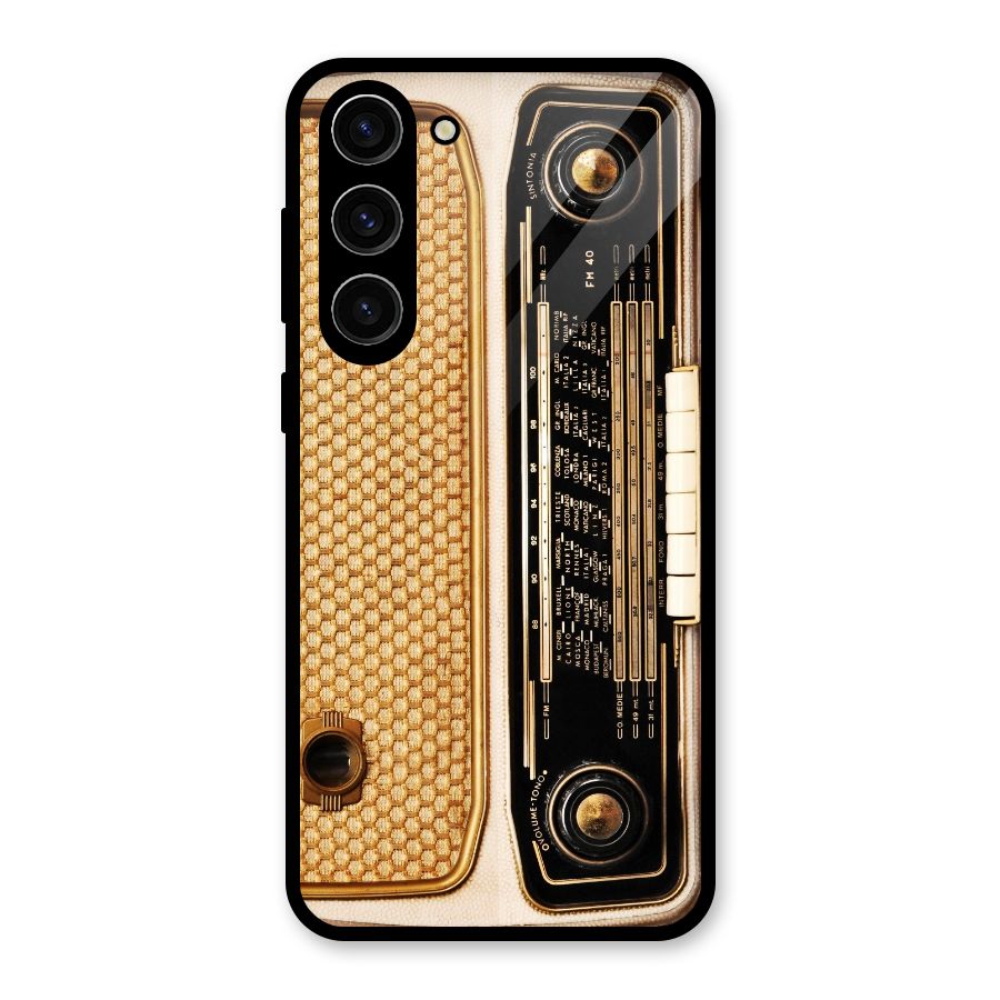 Vintage Radio Glass Back Case for Galaxy S23 Plus