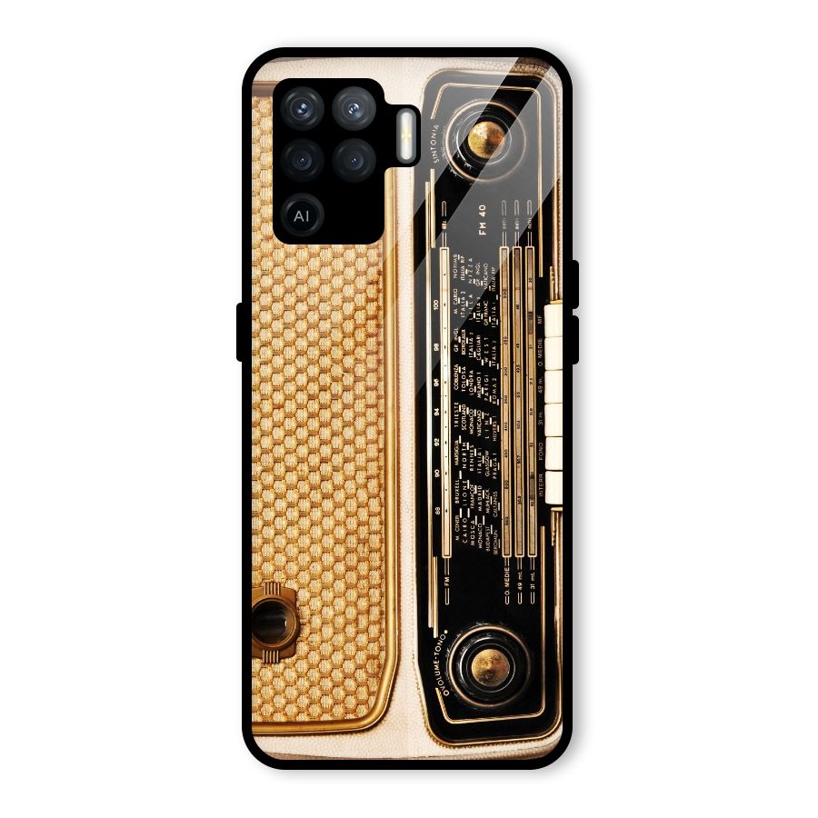 Vintage Radio Glass Back Case for Oppo F19 Pro