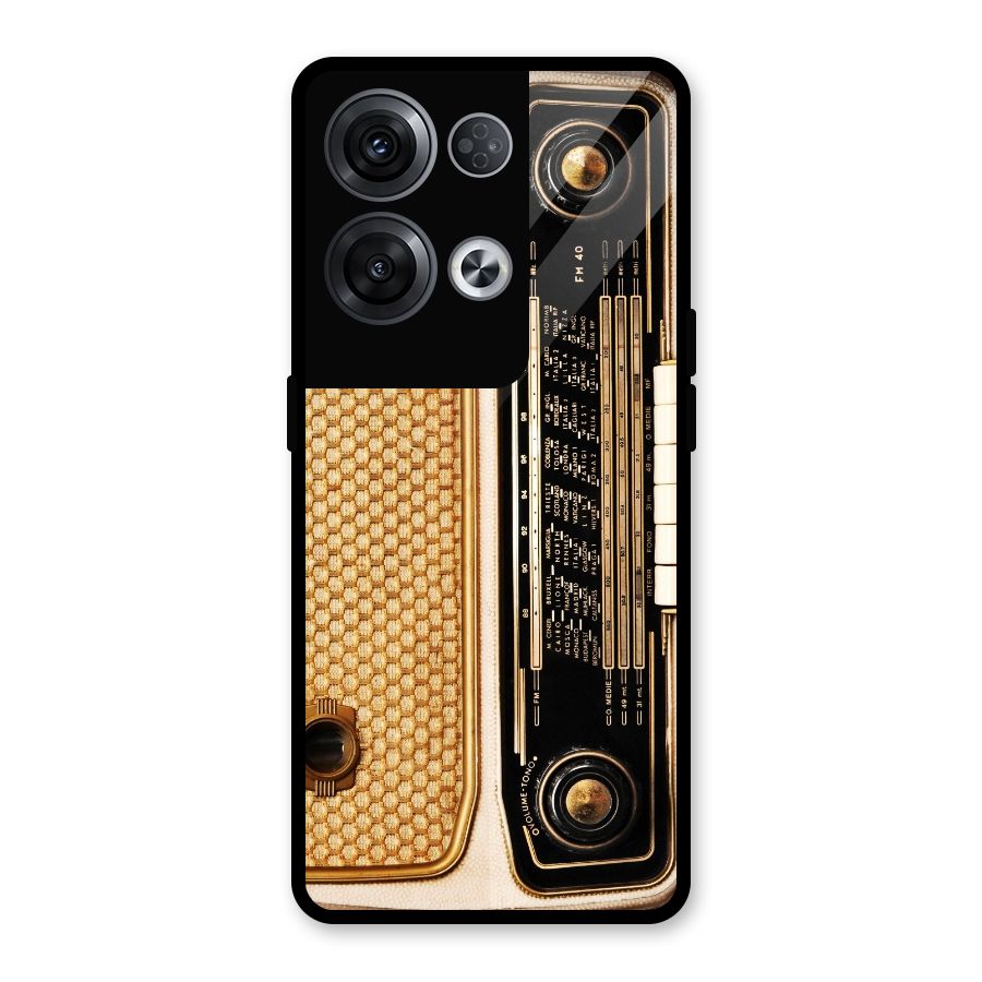 Vintage Radio Glass Back Case for Oppo Reno8 Pro 5G