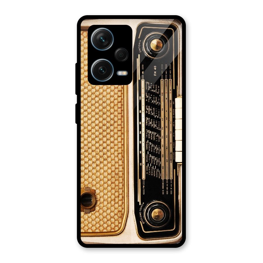 Vintage Radio Glass Back Case for Redmi Note 12 Pro Plus 5G