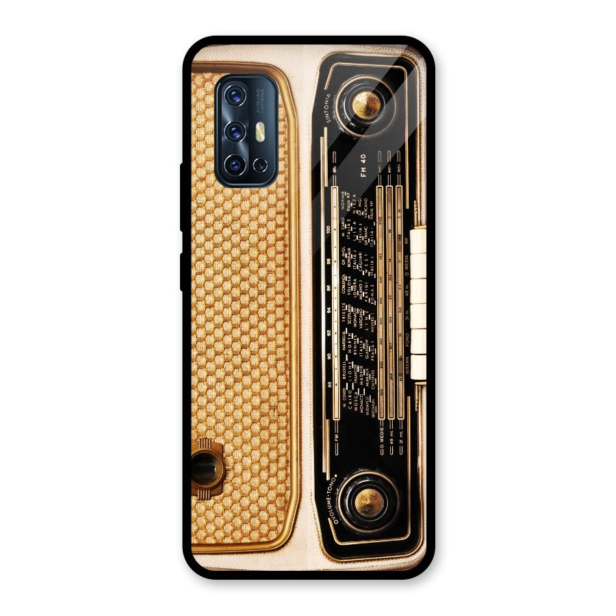 Vintage Radio Glass Back Case for Vivo V17