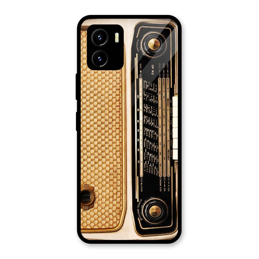 Vintage Radio Glass Back Case for Vivo Y15s