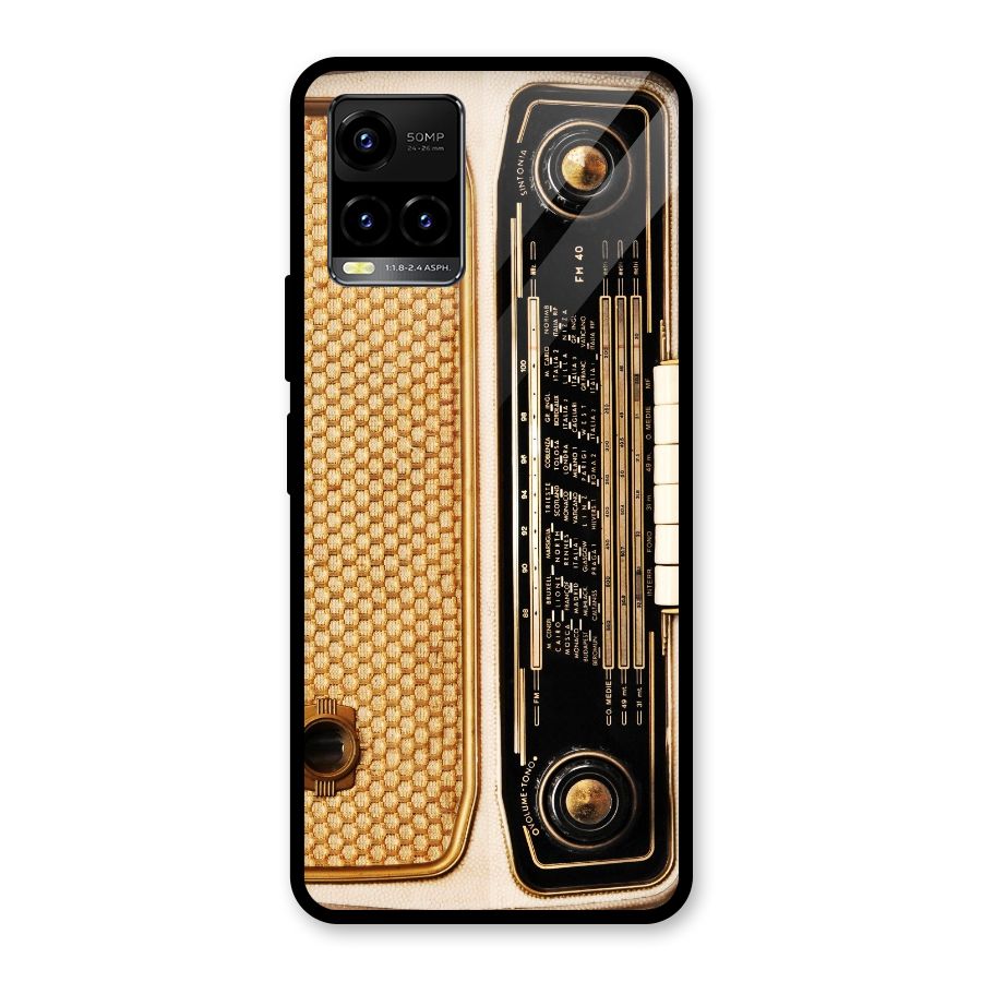 Vintage Radio Glass Back Case for Vivo Y21A