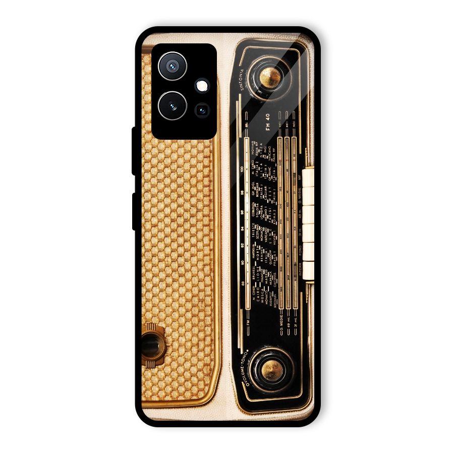 Vintage Radio Glass Back Case for Vivo Y75 5G