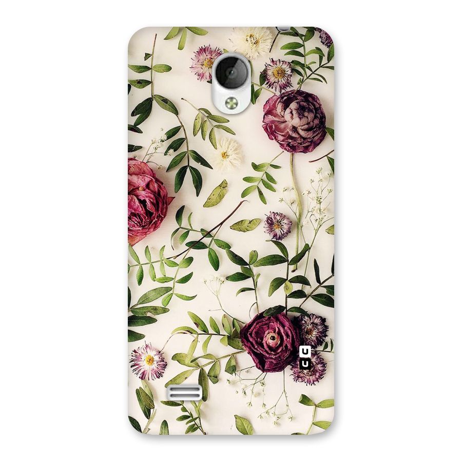 Vintage Rust Floral Back Case for Vivo Y21